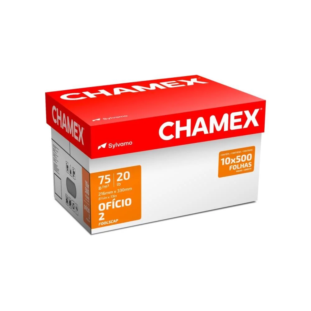 Papel Sulfite Oficio 2 Chamex 75G 10 Pctx500 Fls Chamex (Cx.c/10) - imagem 2