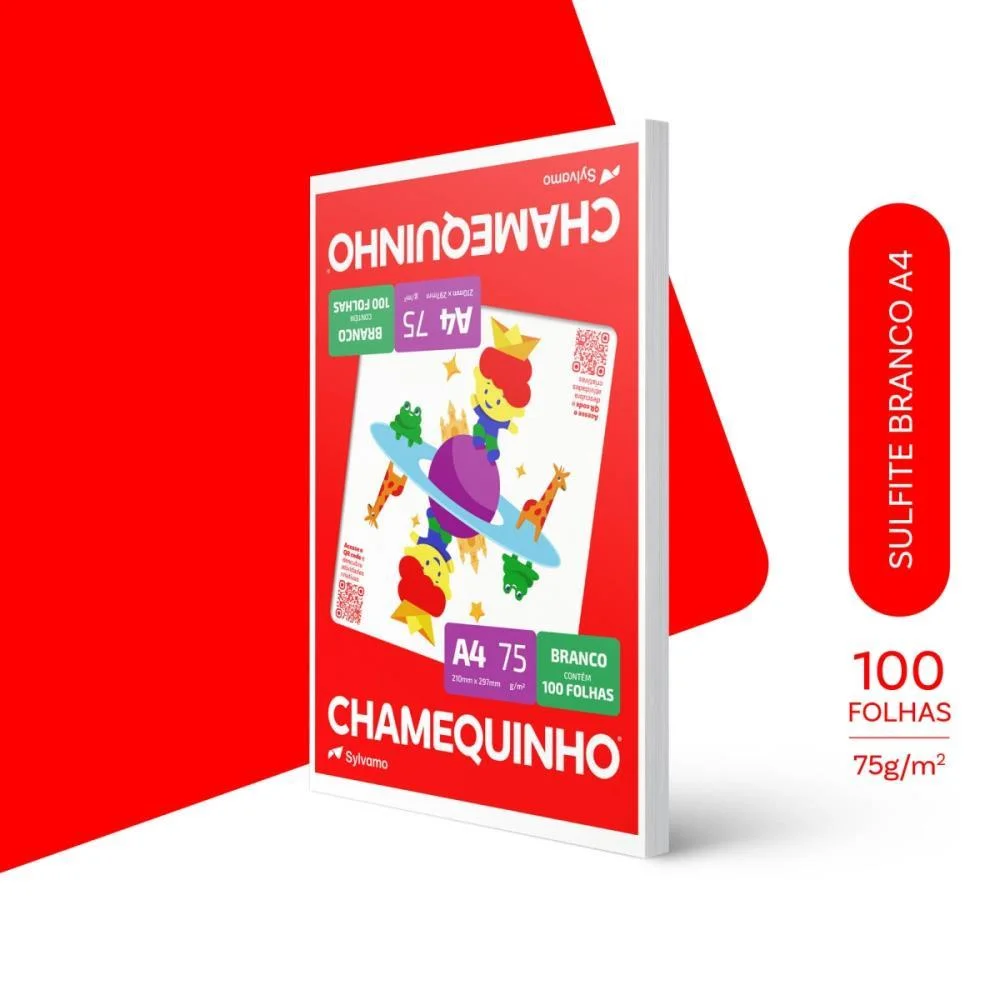 Papel Sulfite A4 Chamequinho 75G.bco C/100F Chamex (Cx.c/50) - imagem 5