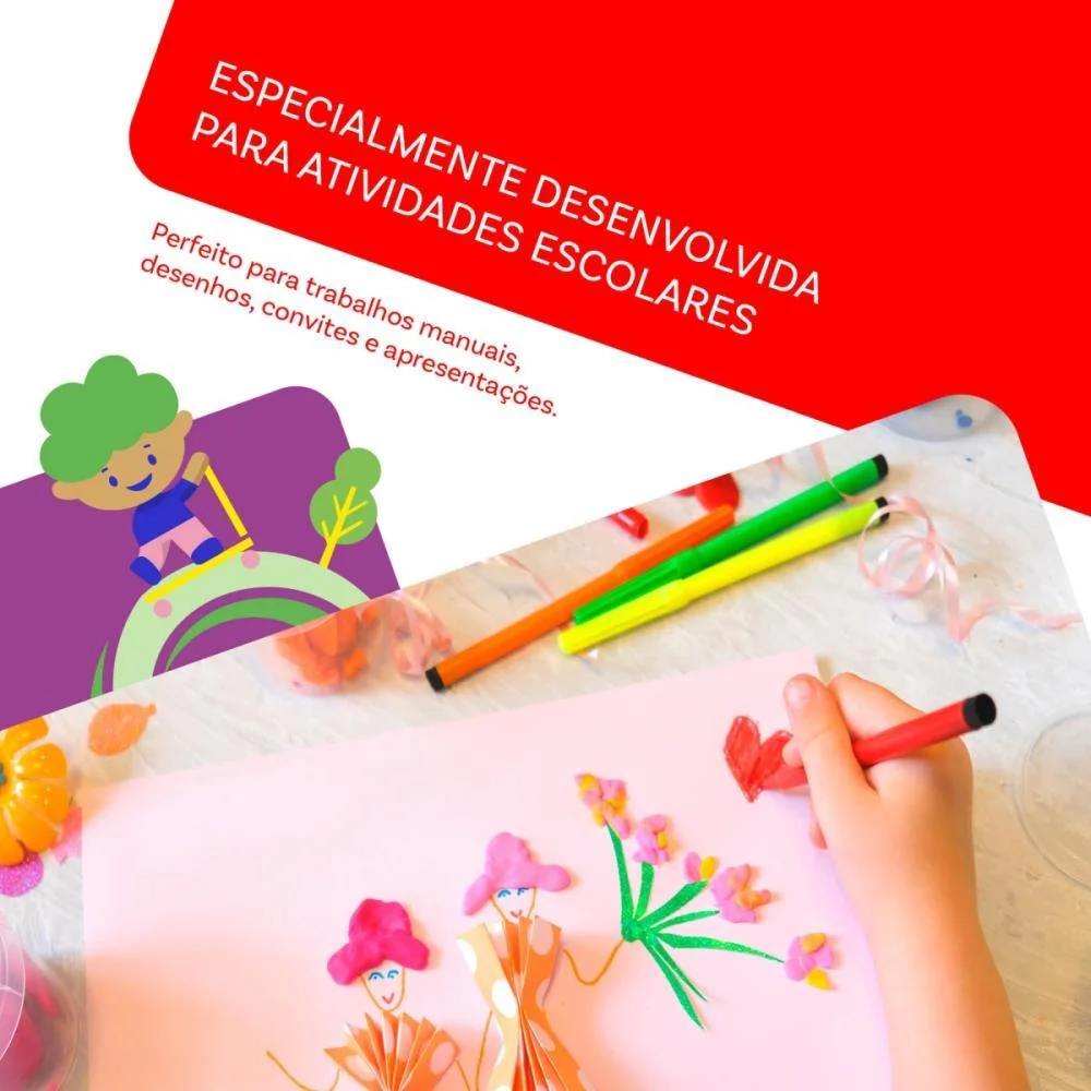 Papel Sulfite A4 Colorido Chamequinho 75G Amarelo Chamex (Pct/100) - imagem 6