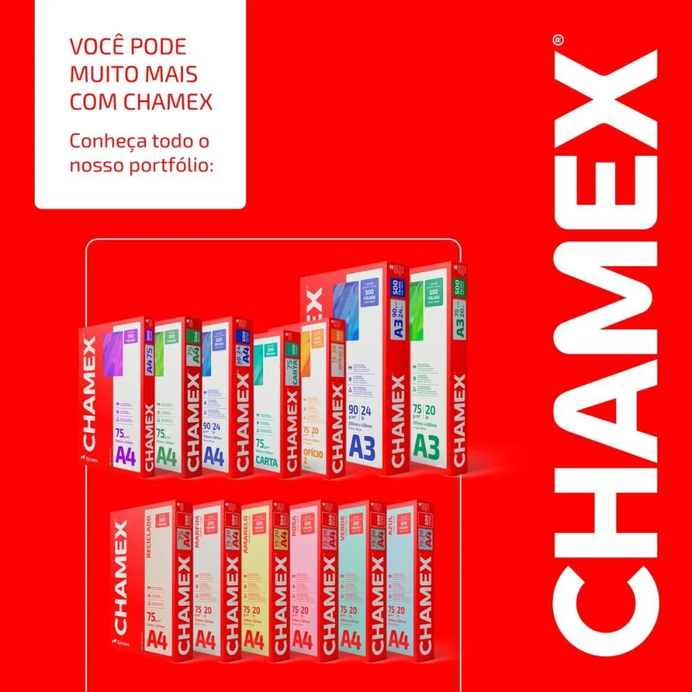 Papel Sulfite A4 Colorido Chamex 75G Verde Chamex (Pct/500) - imagem 9