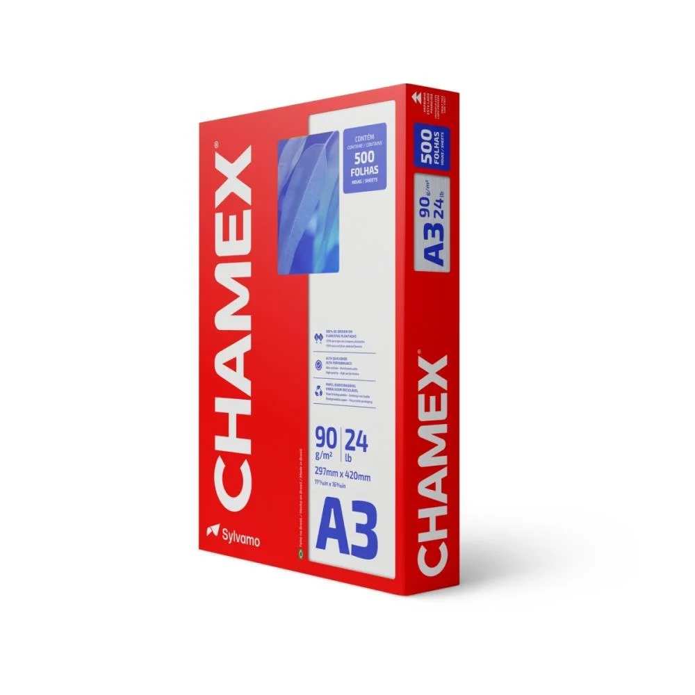 Papel Sulfite A3 Chamex Super 90G 500 Fls Chamex (Pacote) - imagem 3