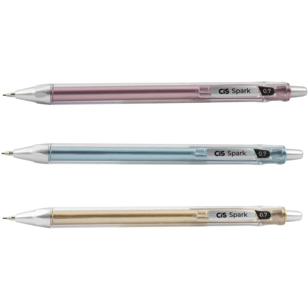 Lapiseira 0.7Mm Cis Spark 3Cores Metalicas Sertic C/ 24 Unidades - imagem 4