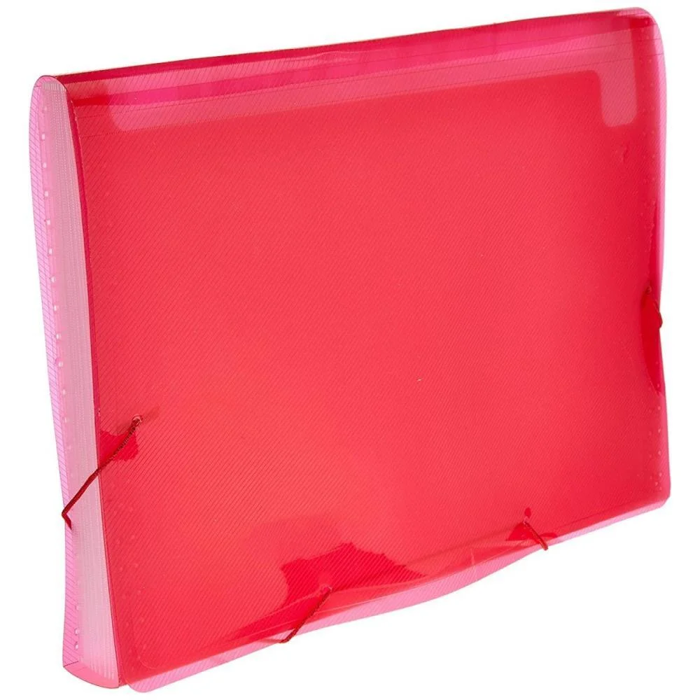 Pasta Sanfonada Plastica A4 12 Divisoes Vermelha Polibras - imagem 3
