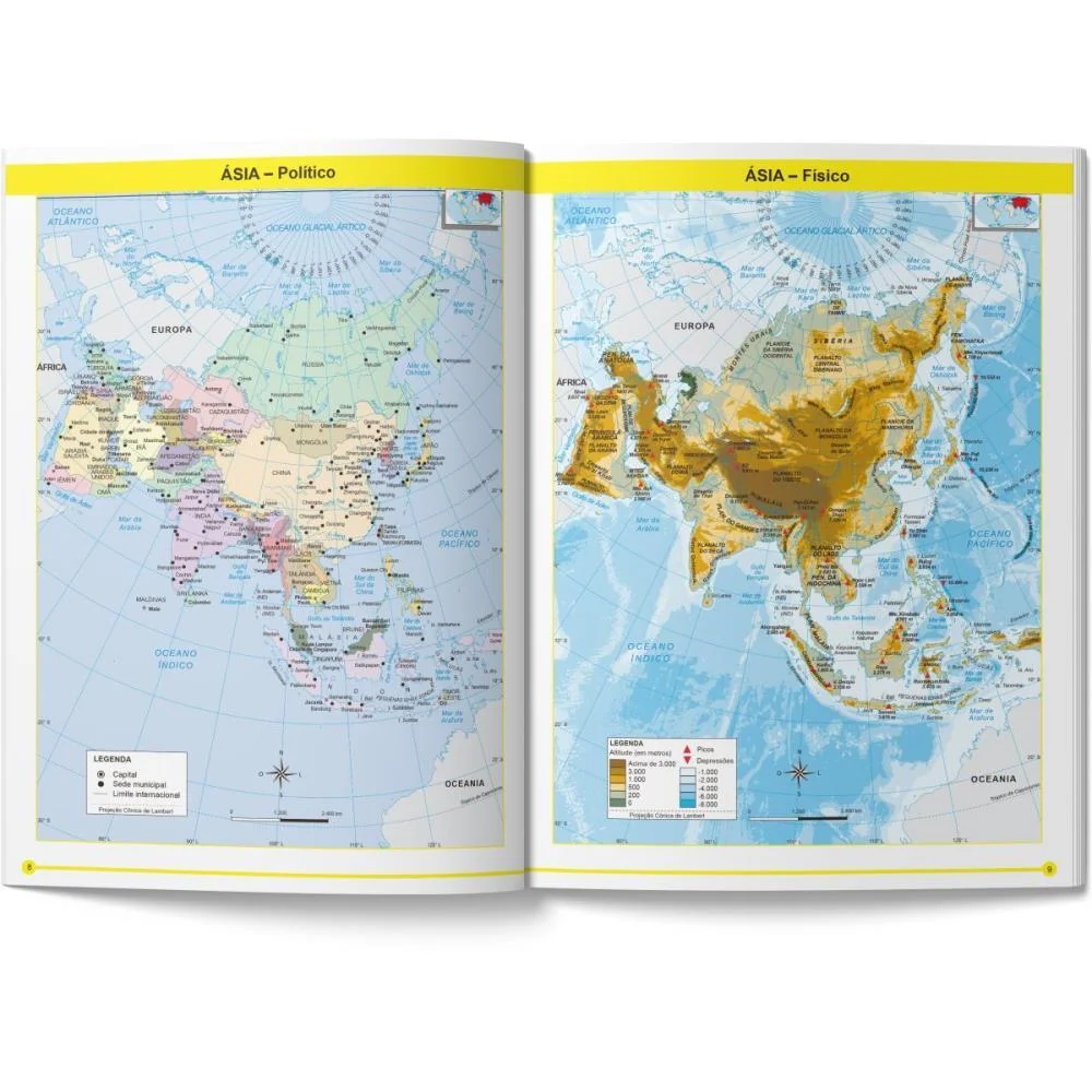 Livro Atlas Geografico Escolar 32P 27X20Cm Magic Kids - imagem 4