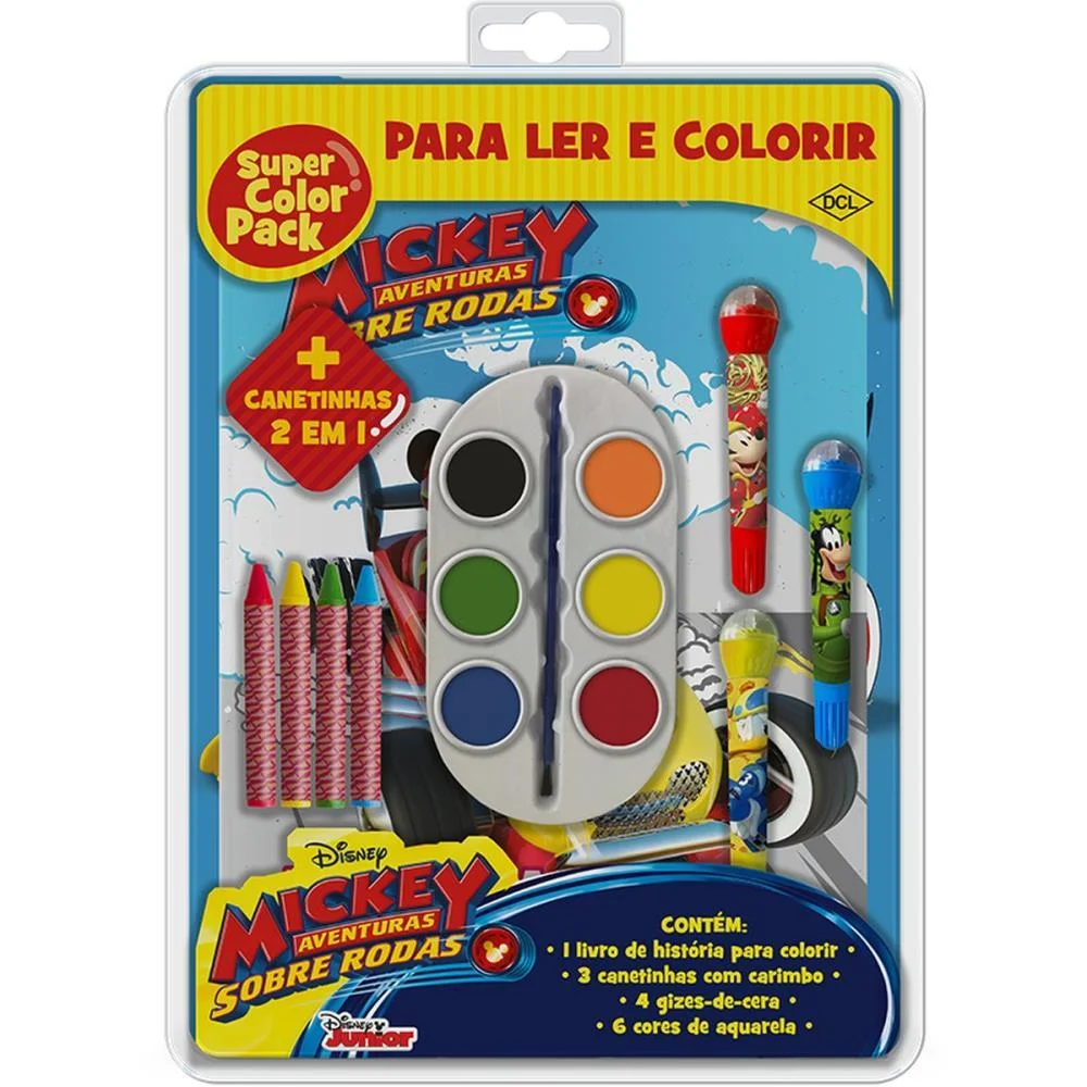 Livro Infantil Colorir Mickey Super Color Pack Dcl - imagem 3