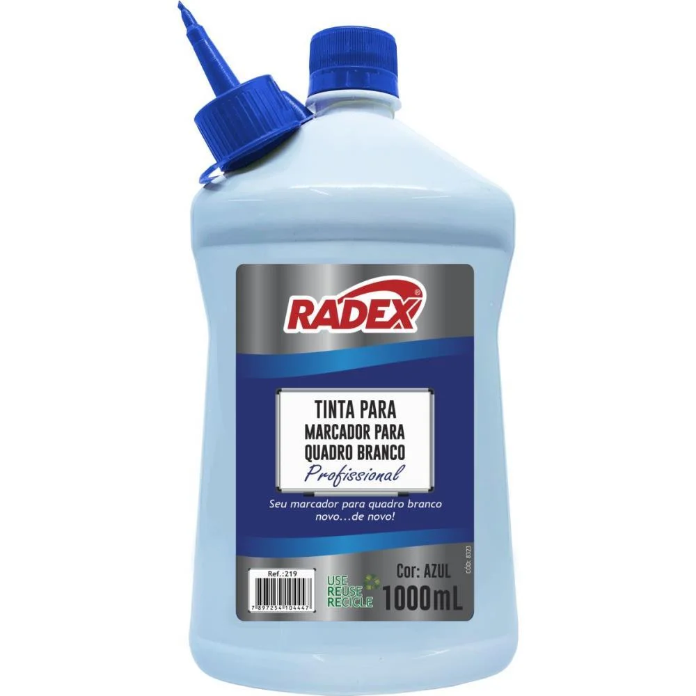 Tinta Marcador Quadro Branco Reabastecedor 1000Ml Azul Radex - imagem 2