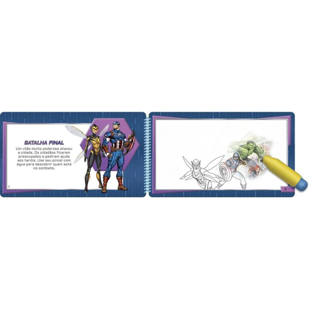 Livro Aquabook Vingadores 24,5X14Cm 10Pgs Culturama - imagem 4