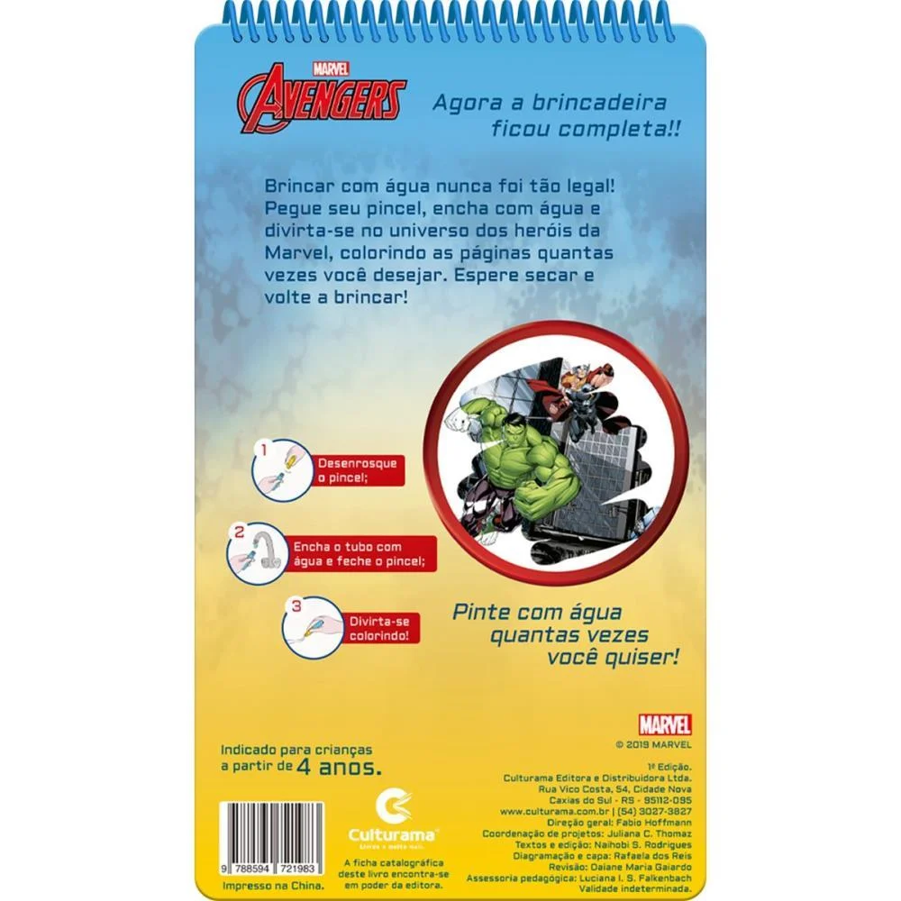 Livro Aquabook Vingadores 24,5X14Cm 10Pgs Culturama - imagem 5
