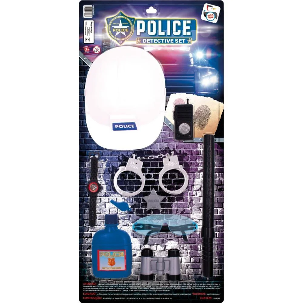 Brincando De Profissoes Police Detective Set Pica Pau - imagem 4