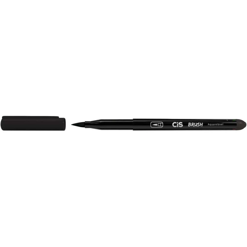 Marcador Artistico Cis Brush N.01 Preta Sertic (Cx.c/06) - imagem 4
