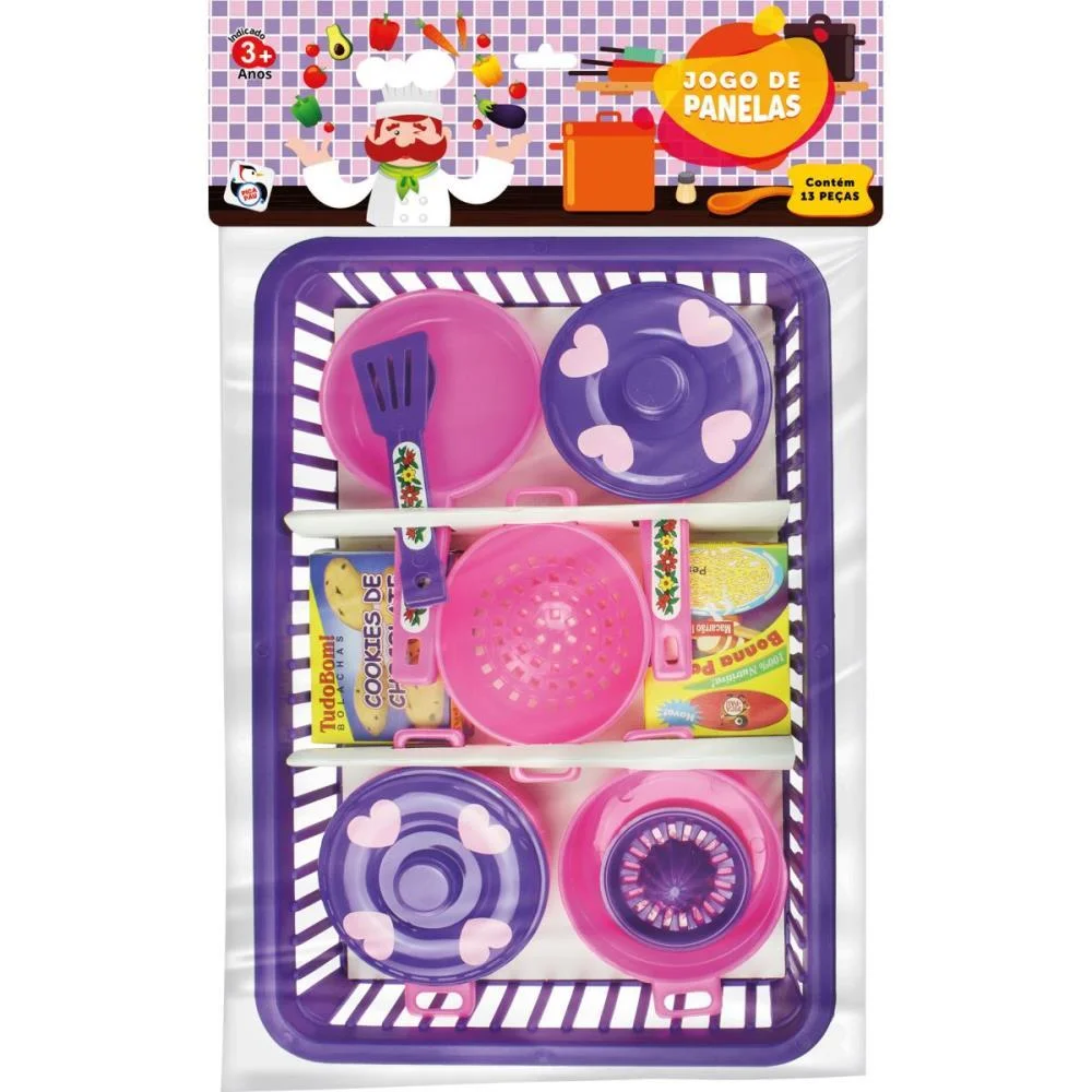 Brincando De Casinha Jogo De Panelinhas Pica Pau - imagem 4