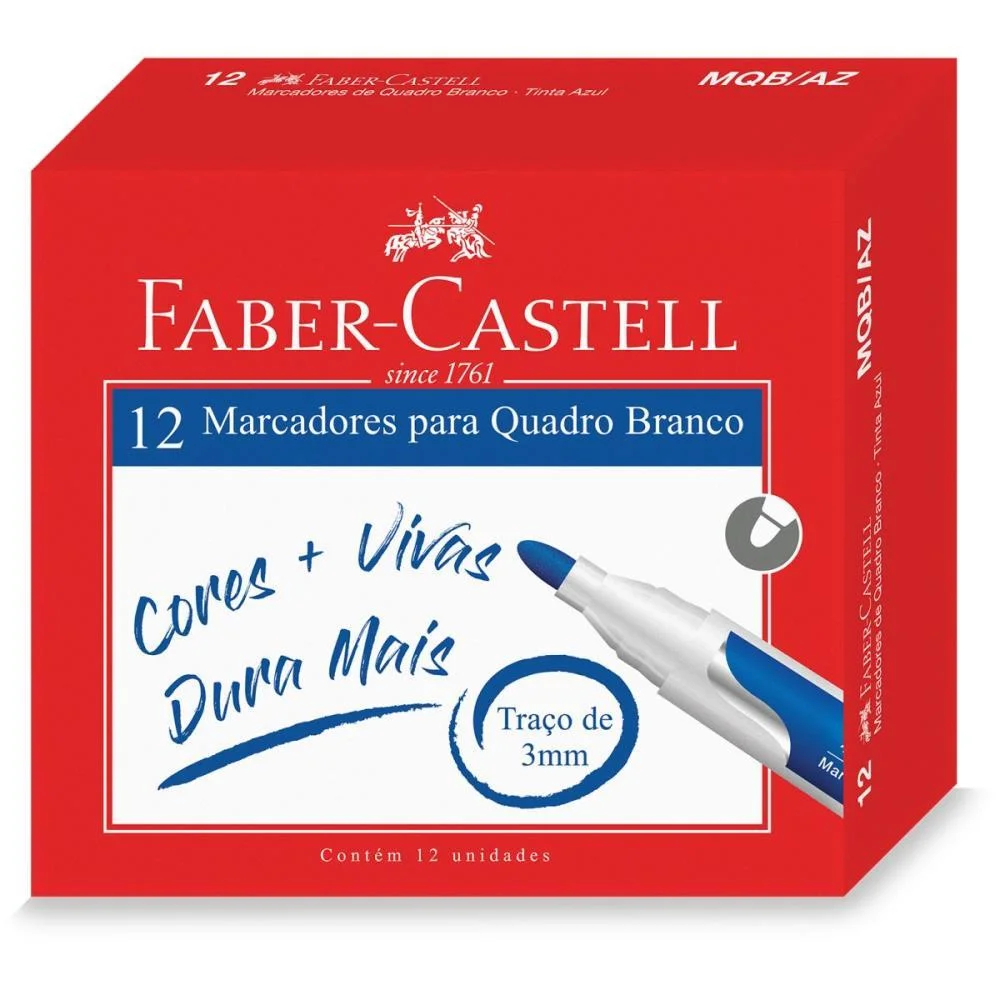 Pincel Quadro Branco Azul Faber-Castell (Cx.c/12) - imagem 2