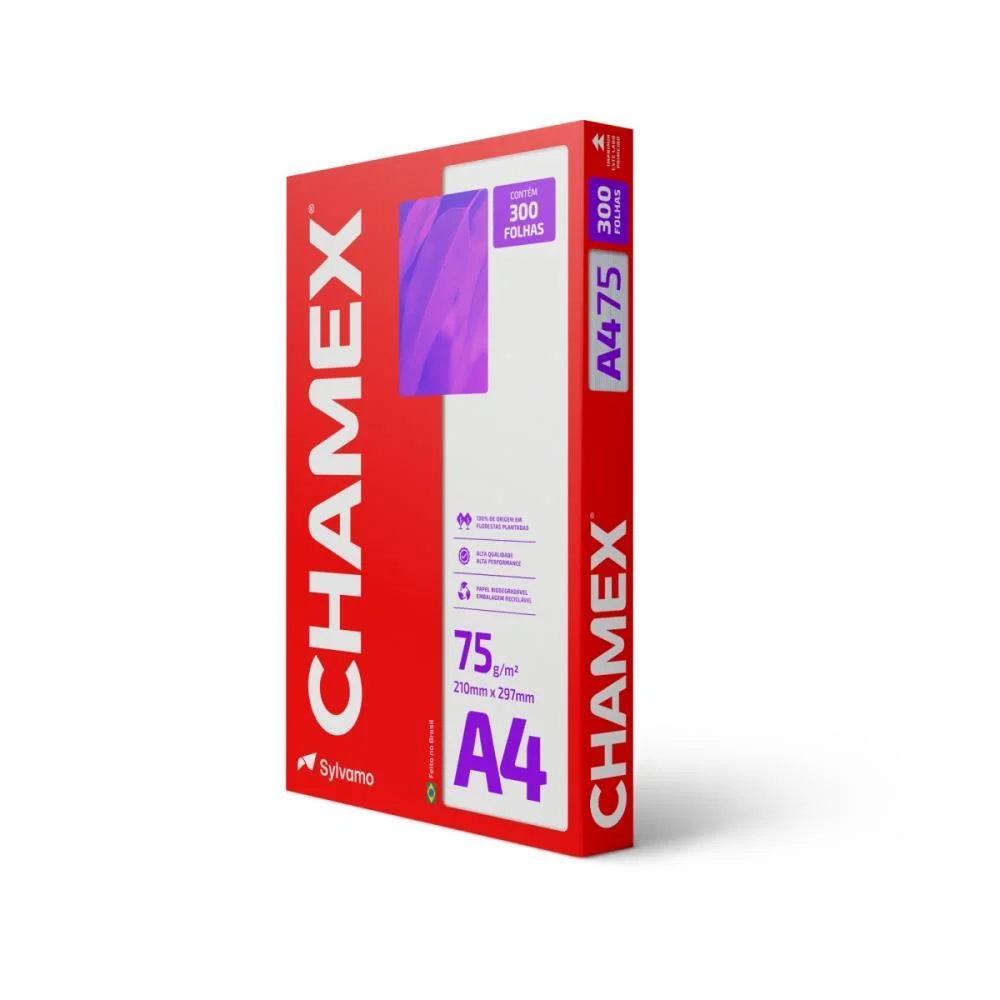 Papel Sulfite A4 Chamex 75G 08 Pctx300 Fls Chamex (Caixa) - imagem 4