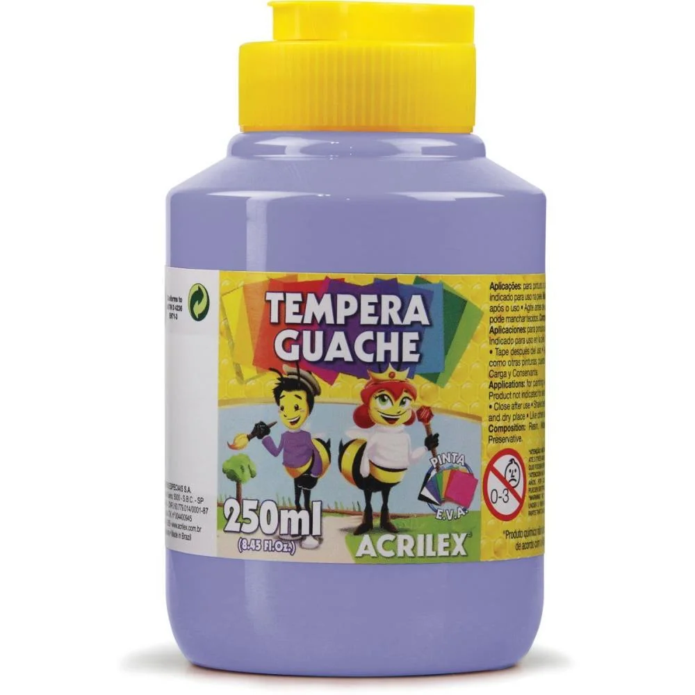 Tinta Guache 250Ml Lilas Acrilex (Pct.c/03) - imagem 3