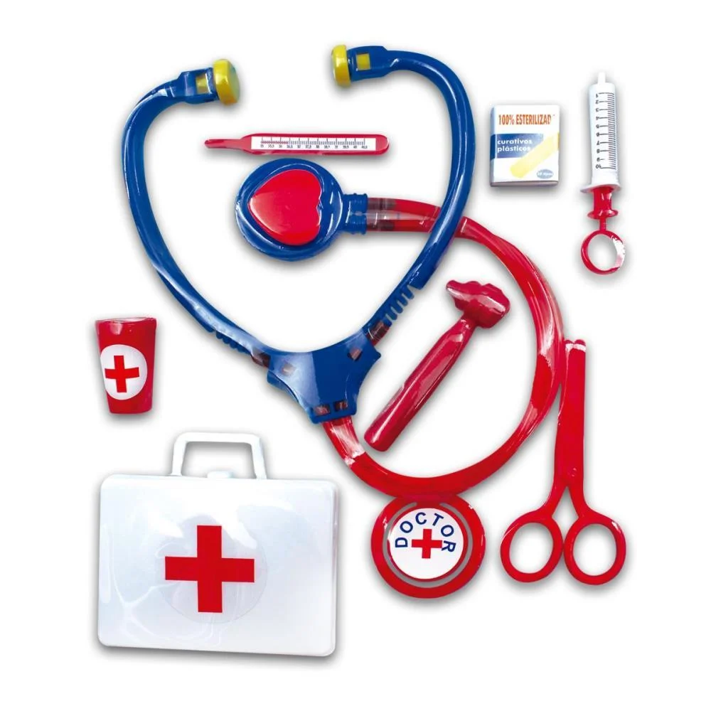 Brincando De Profissoes Kit Medico Doctor Set 9Pcs Pica Pau - imagem 2