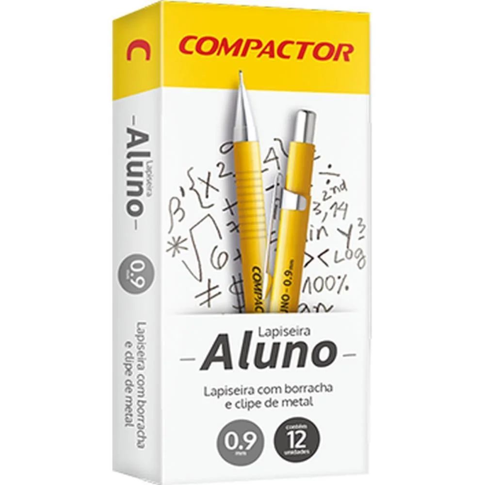Lapiseira 0.9Mm Aluno Metalica Compactor (Cx.c/12) - imagem 4