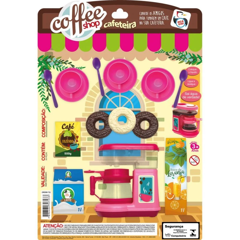 Brincando De Casinha Cafeteira Coffe Shop Pica Pau - imagem 4