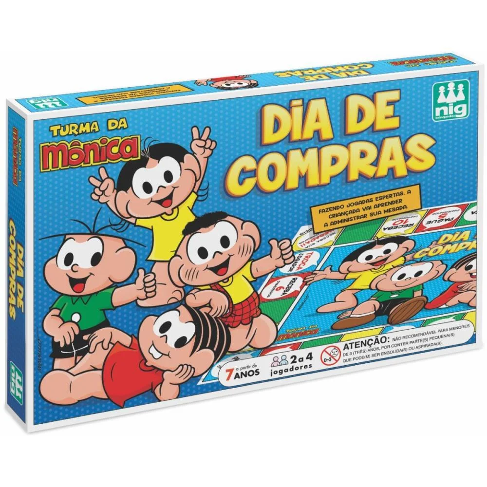 Jogo De Tabuleiro T. Da Monica Dia De Compras Nig Brinquedos - imagem 5