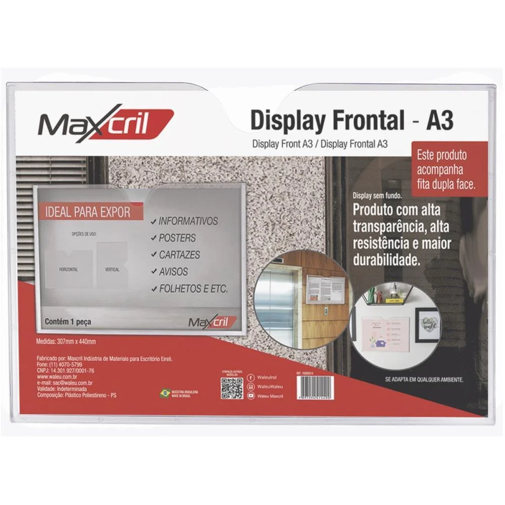 Quadro Multiuso A3 Cristal Office Maxcril - imagem 2