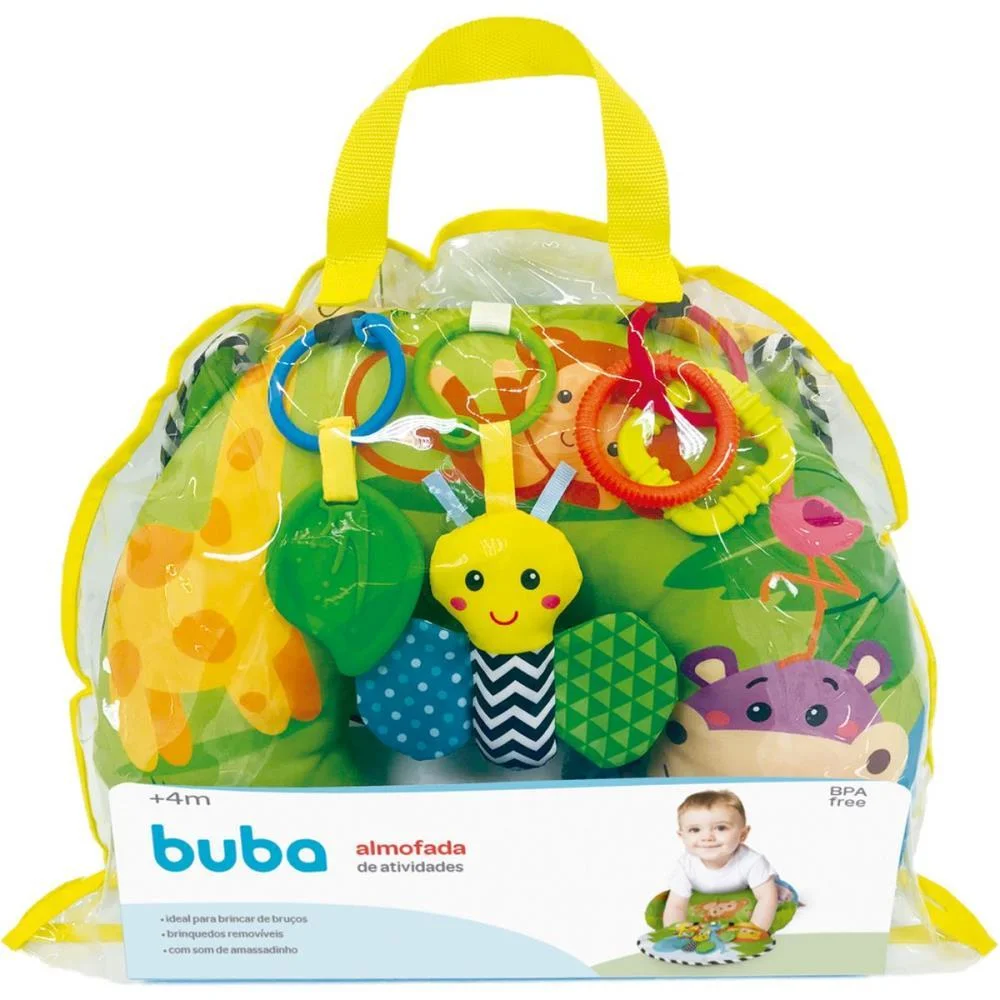 Brinquedo Para Bebe Almofada Atividades C/Mordedor Buba - imagem 9