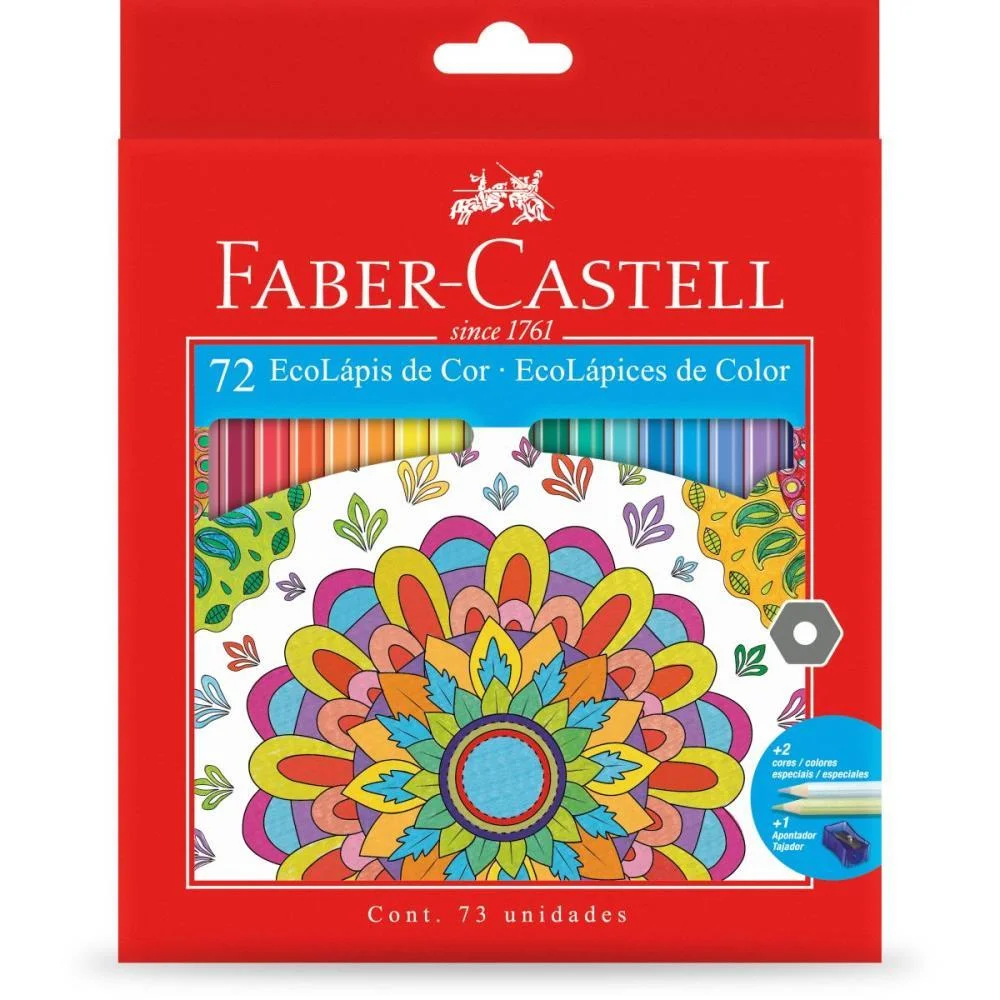 Lapis De Cor Sextavado Ecolapis 72 Cores Ed. Limitada Faber-Castell (Pct.c/03) - imagem 2