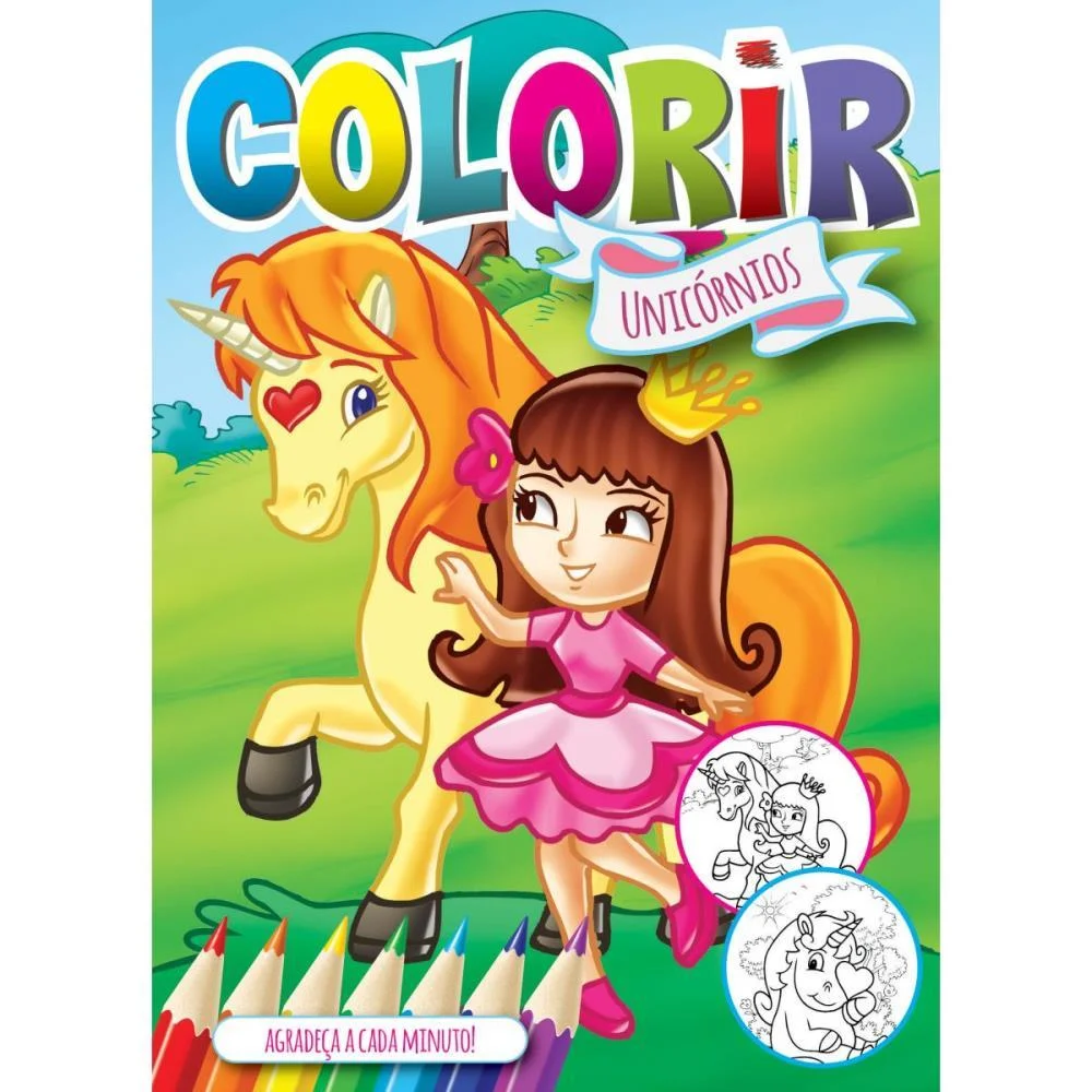 Livro Infantil Colorir Unicornios Solapa Pequeno Bicho Esperto (Pct.c/08) - imagem 5