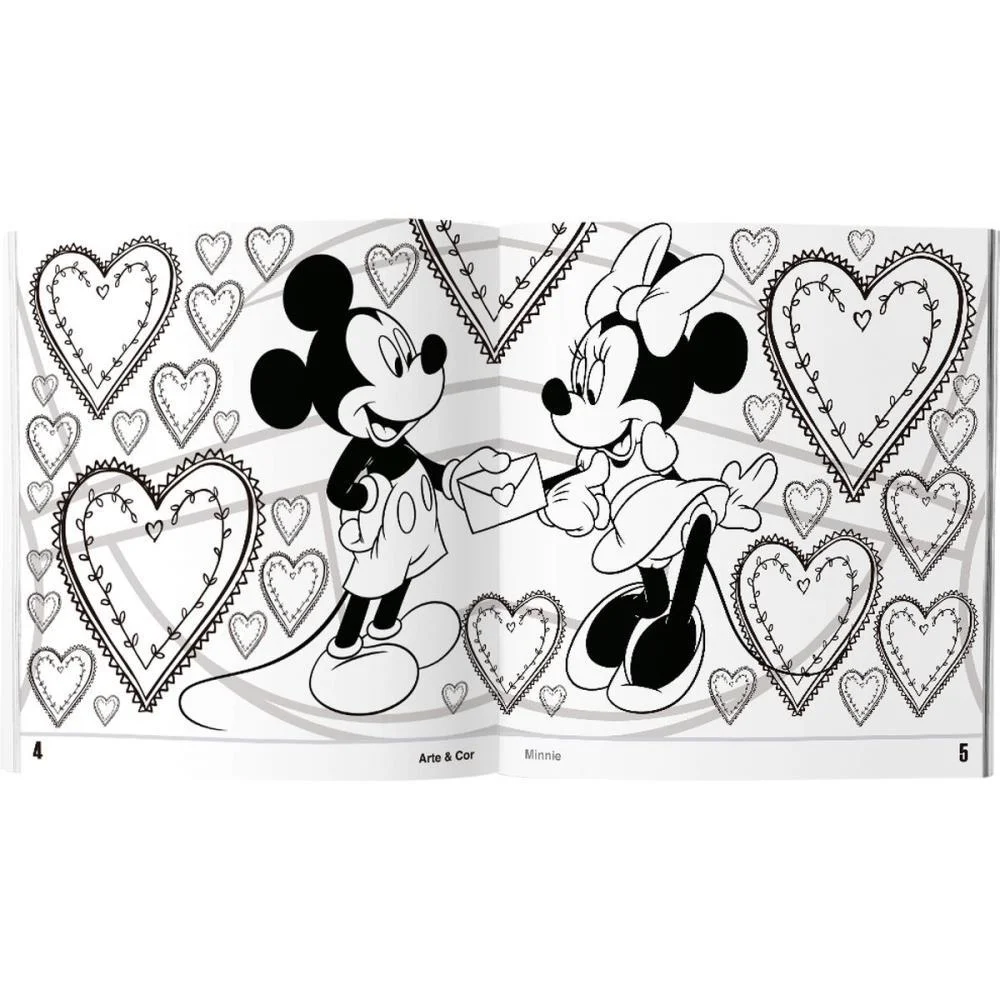 Livro Infantil Colorir Arte E Cor Minnie 27X27 36Pgs Culturama - imagem 3