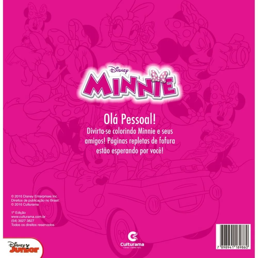 Livro Infantil Colorir Arte E Cor Minnie 27X27 36Pgs Culturama - imagem 4