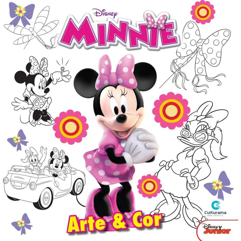 Livro Infantil Colorir Arte E Cor Minnie 27X27 36Pgs Culturama - imagem 5