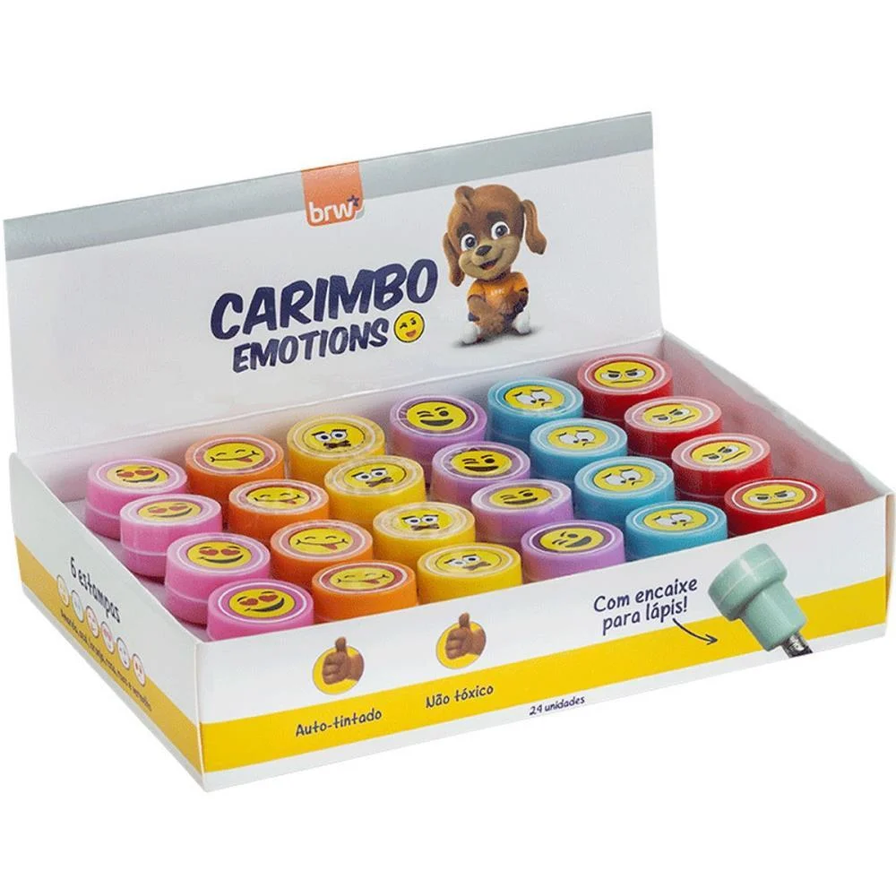 Carimbo Pedagogico Emotions 6 Modelos Sortidos Brw C/ 24 Unidades - imagem 2