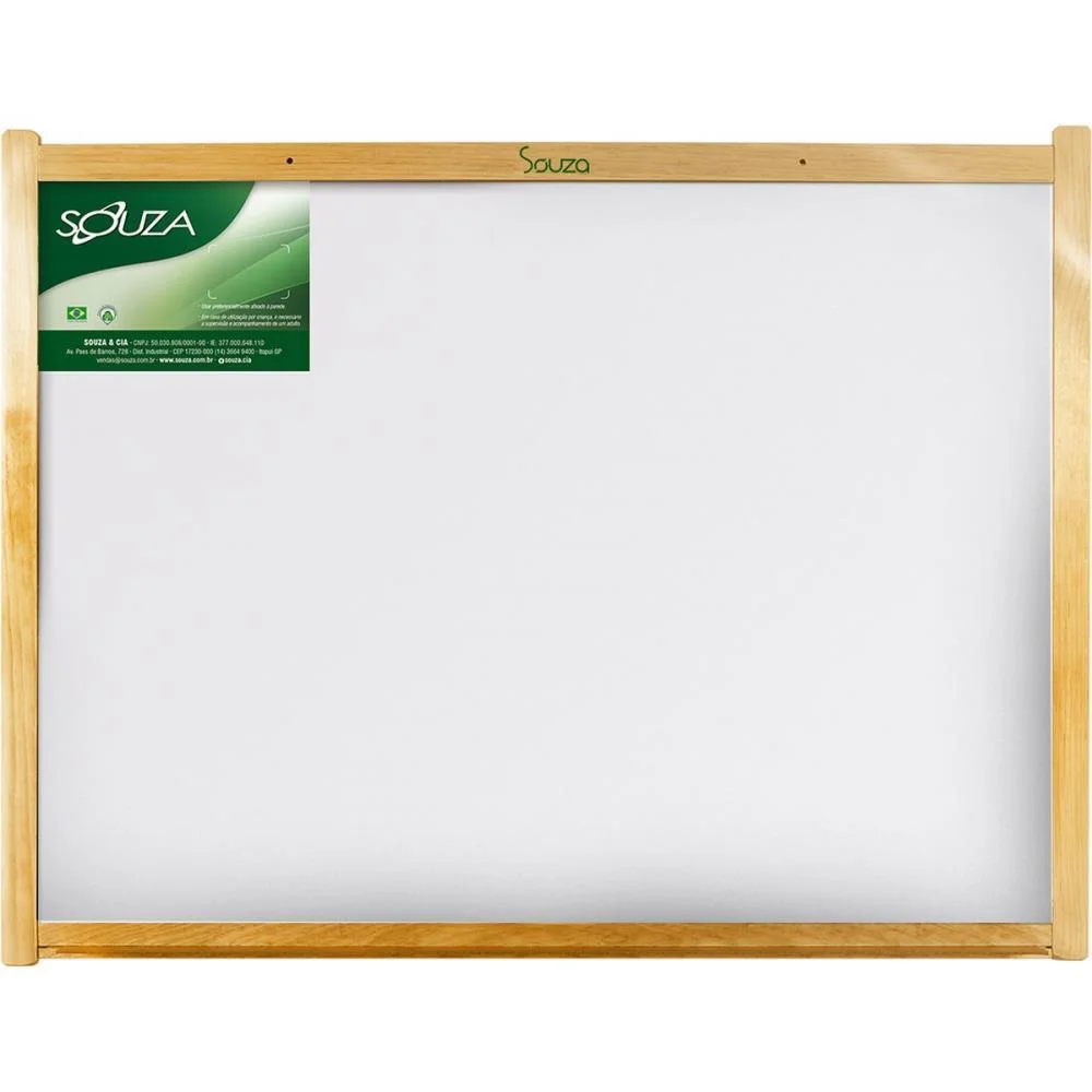 Quadro Branco Moldura Madeira 100X080Cm Magitel Souza (Pct.c/02) - imagem 3