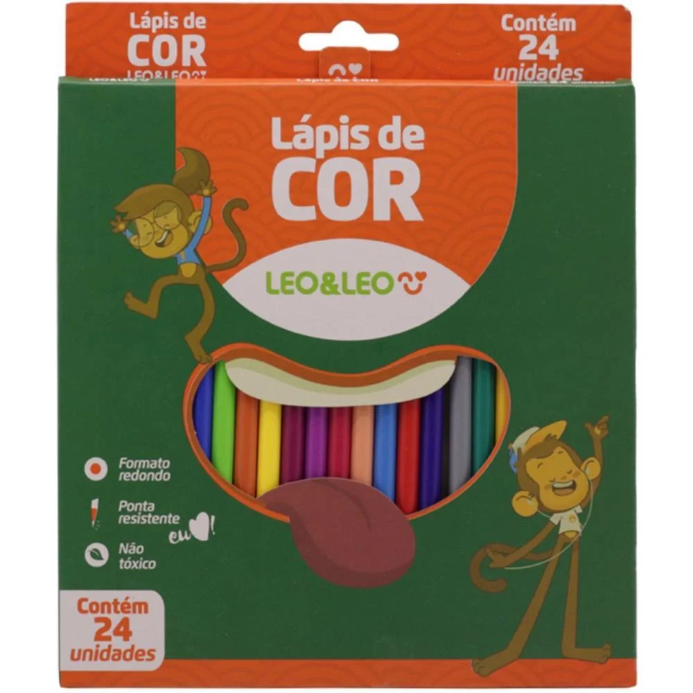 Lapis De Cor Redondo Leo E Leo 24 Cores Leonora (Pct.c/06) - imagem 2