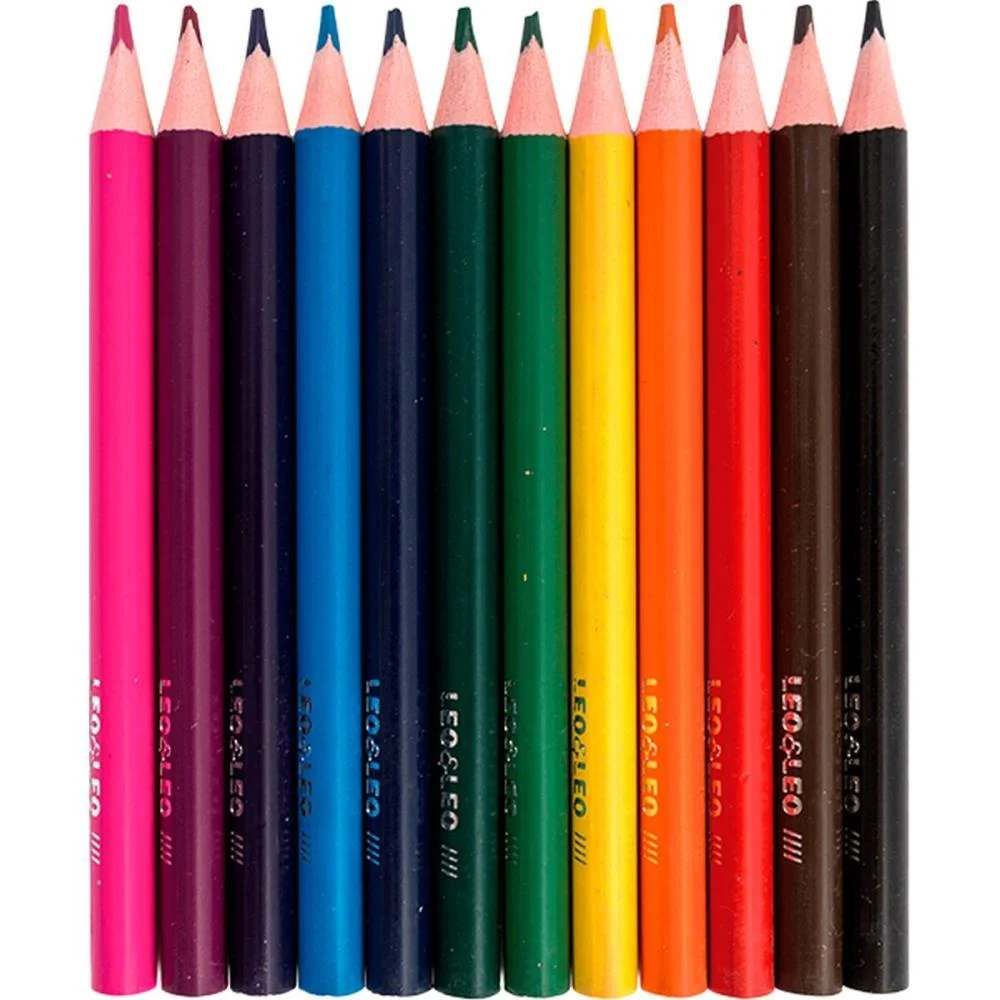 Lapis De Cor Jumbo Leo E Leo 12Cores Big 15Cm Leonora (Pct.c/06) - imagem 3