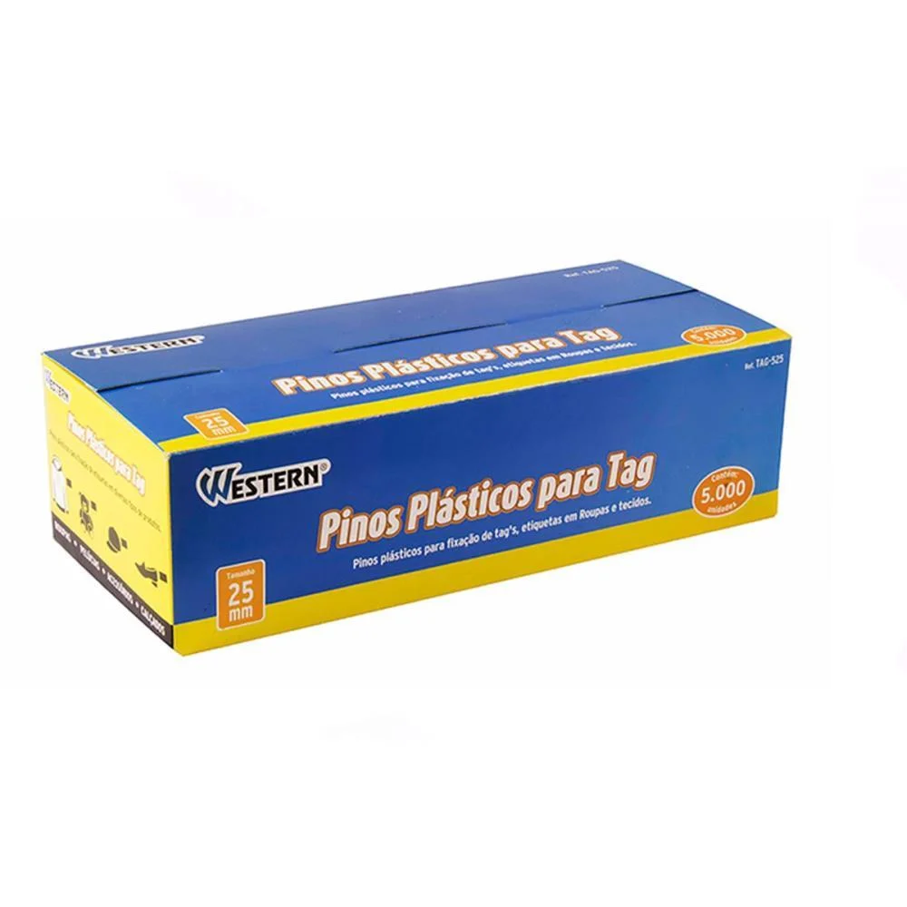 Pino Plastico Tag 25Mm Western (Cx.c/5000) - imagem 3