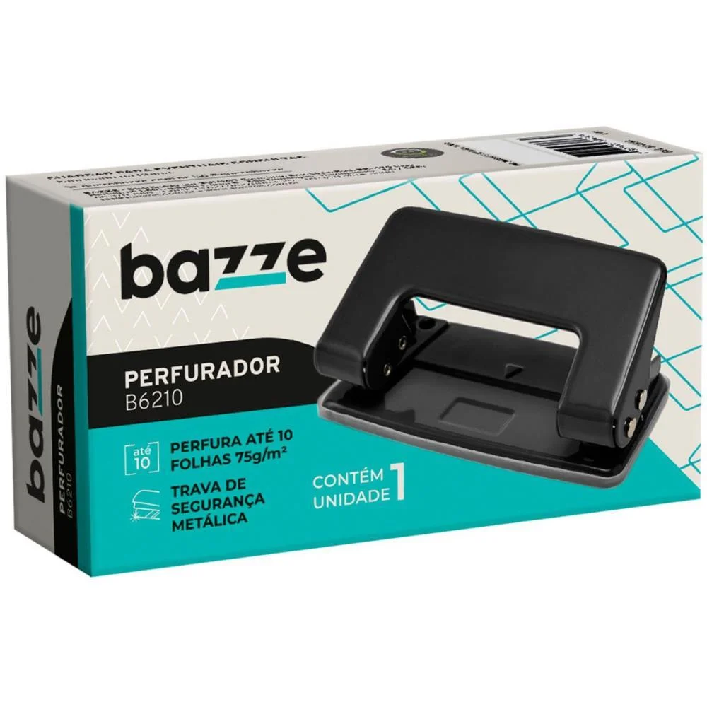 Perfurador De Papel Bazze B6210 P/10F 2Furos Preto Summit - imagem 3