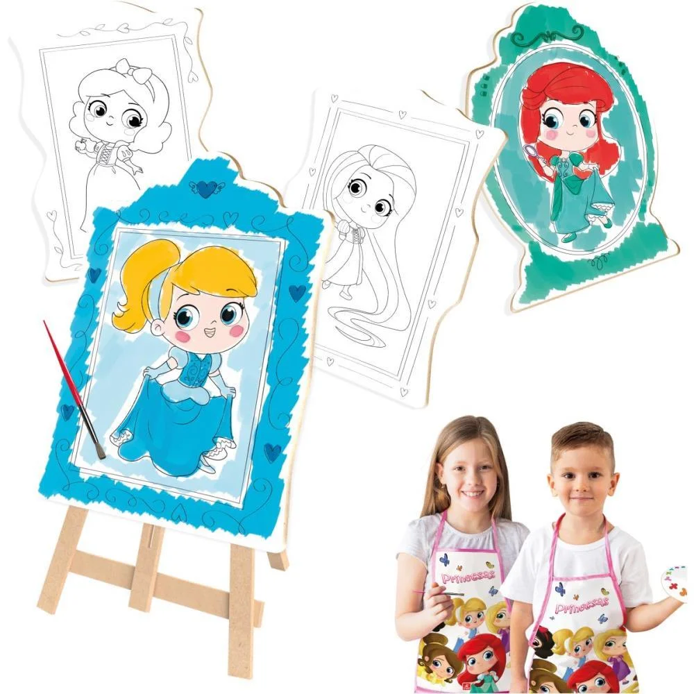 Brinquedo Para Colorir Princesa Super Kit C/4 Telas Brinc. De Crianca - imagem 4