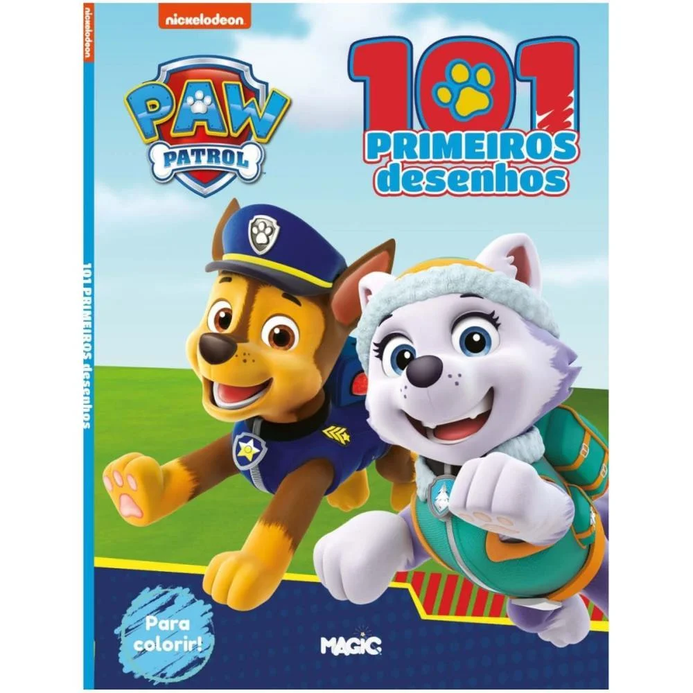 Livro Infantil Colorir 101 Desenhos Patrulha Canina Magic Kids - imagem 2