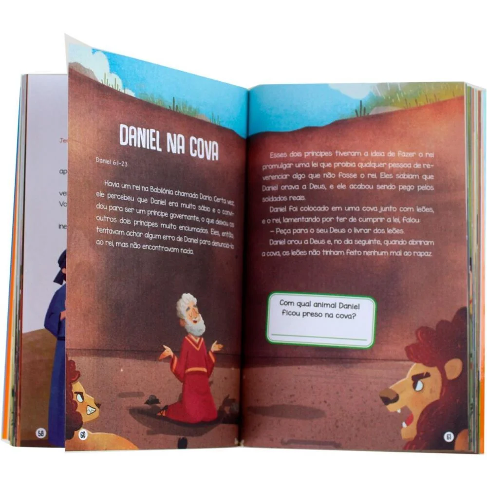 Livro Infantil Ilustrado Biblia Infantil 128P 20X13,5Cm Magic Kids - imagem 5