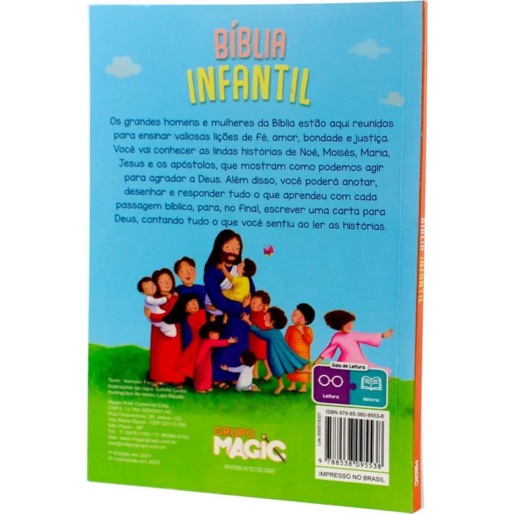 Livro Infantil Ilustrado Biblia Infantil 128P 20X13,5Cm Magic Kids - imagem 6