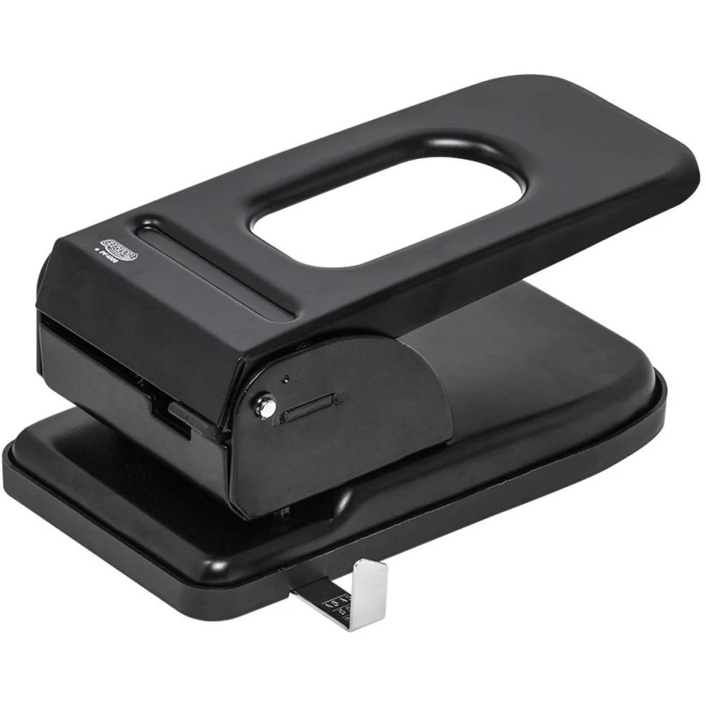 Perfurador De Papel Metal 2 Furos P/60Fls Preto Brw - imagem 2