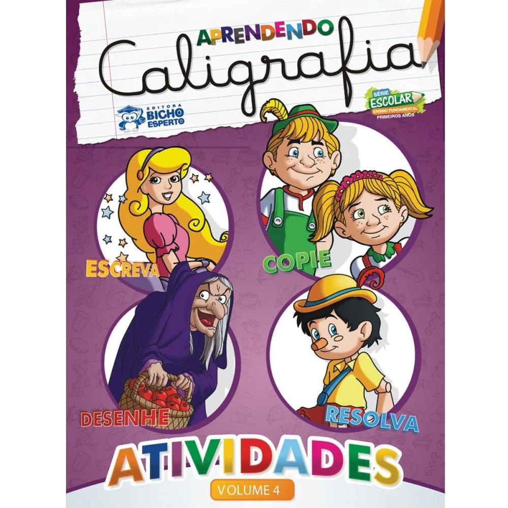 Livro Caligrafia Aprendendo Caligrafia 4 Titulo Bicho Esperto (Pct.c/04) - imagem 6