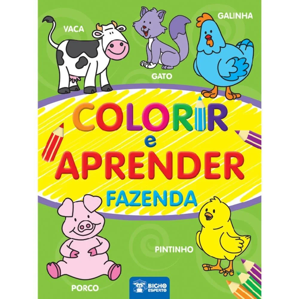 Livro Infantil Colorir Colorir E Aprender 4 Titulos Bicho Esperto (Pct.c/04) - imagem 6
