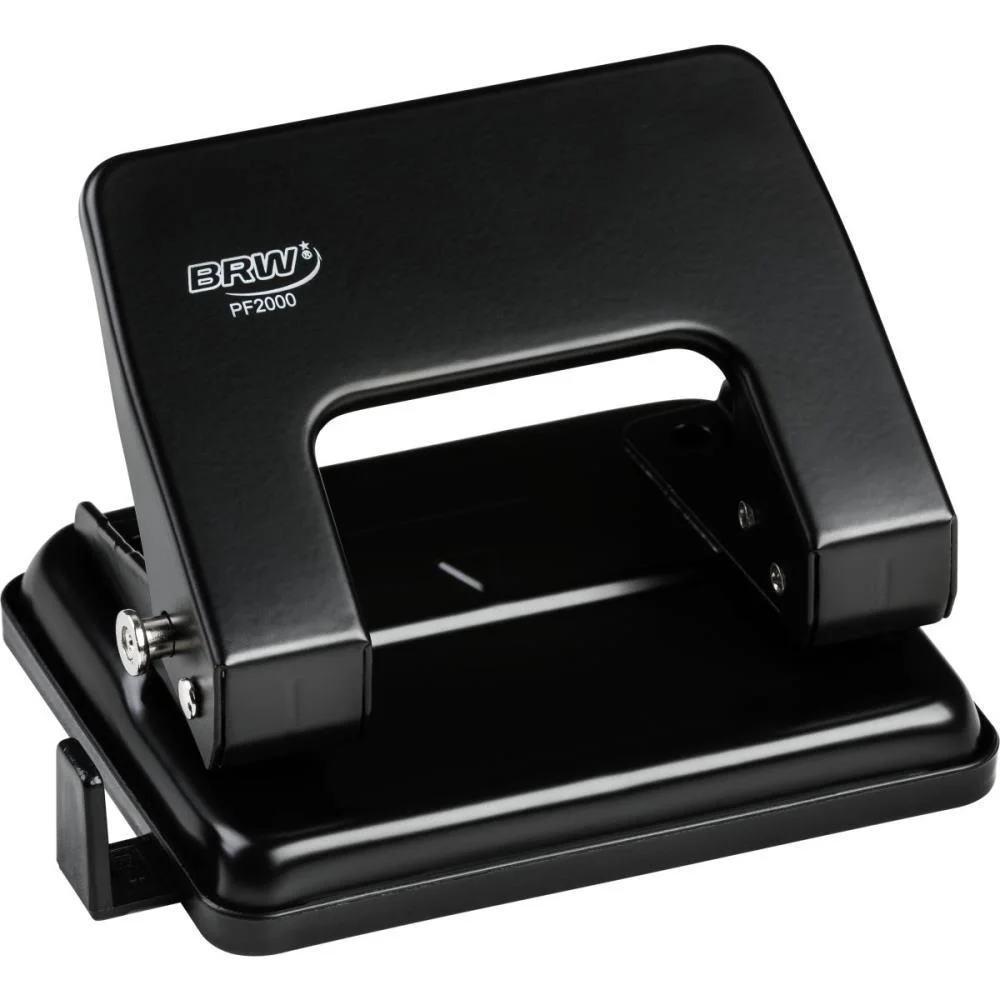 Perfurador De Papel Metal 2 Furos P/20Fls Preto Brw - imagem 2