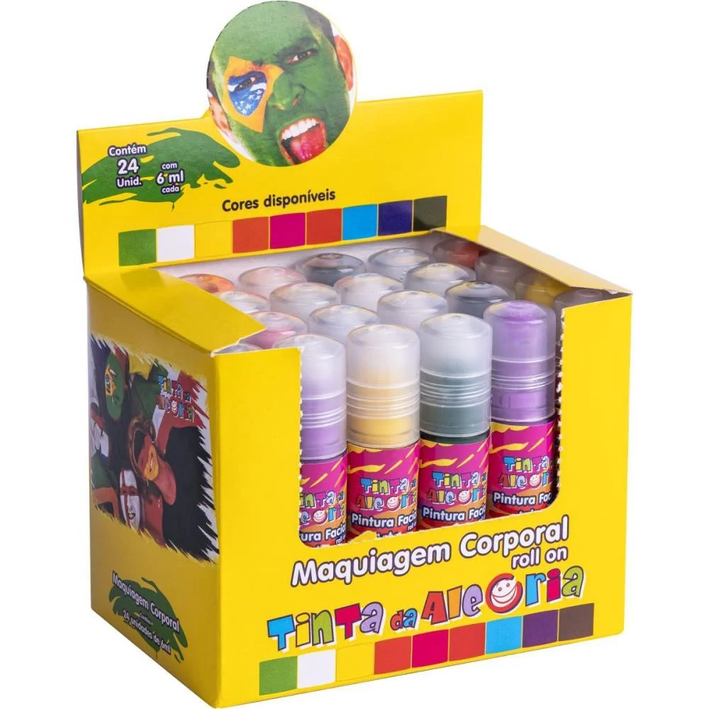 Pintura Facial Roll On 6Ml (S) Dalegria C/ 24 Unidades - imagem 2