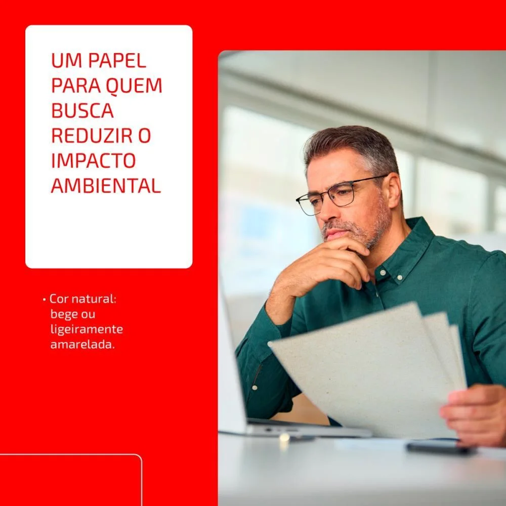 Papel Sulfite A4 Reciclado Chamex Eco 75G 10 Pctx500 Fls Chamex (Caixa) - imagem 6