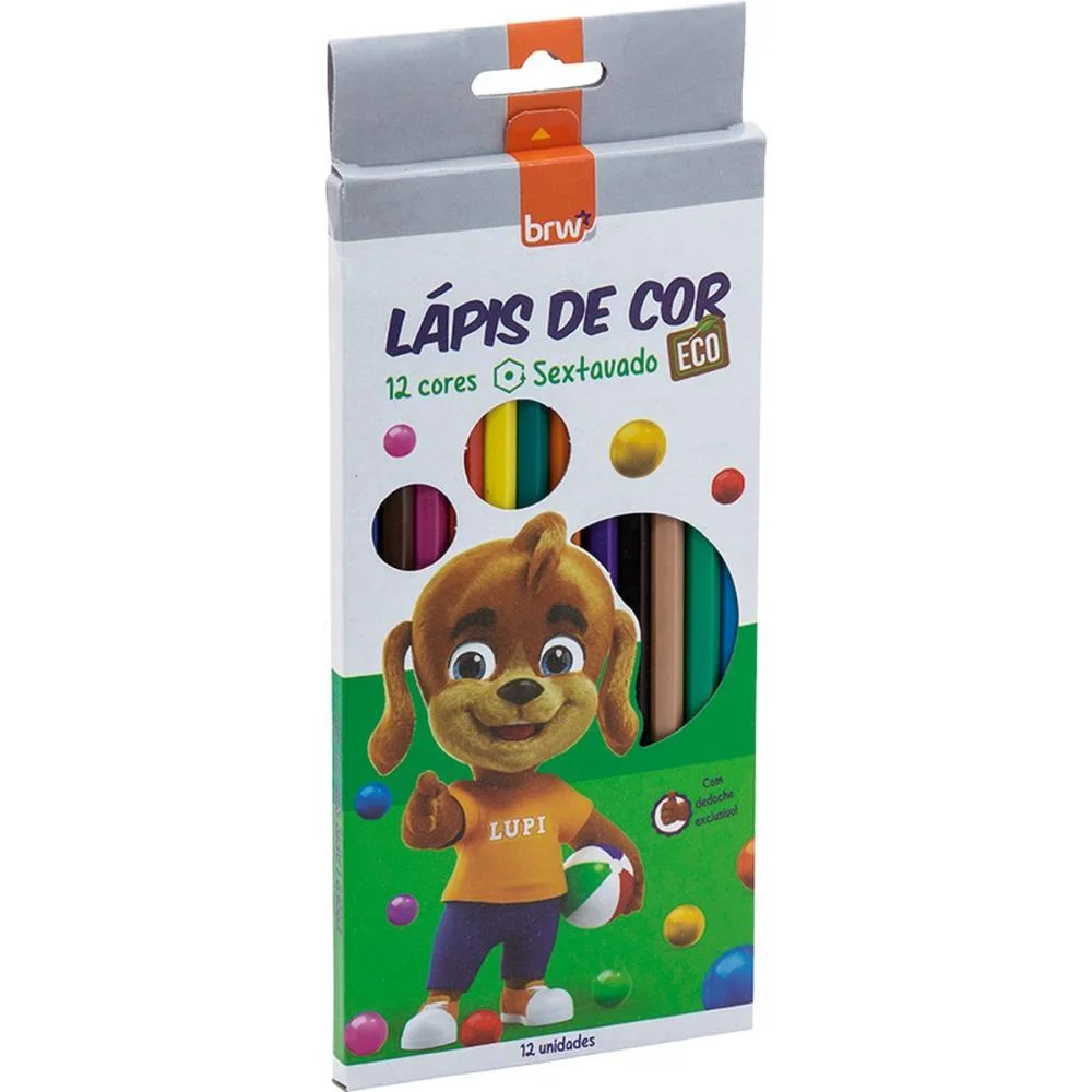 Lapis De Cor Sextavado Eco 12 Cores Brw (Pct.c/06) - imagem 2