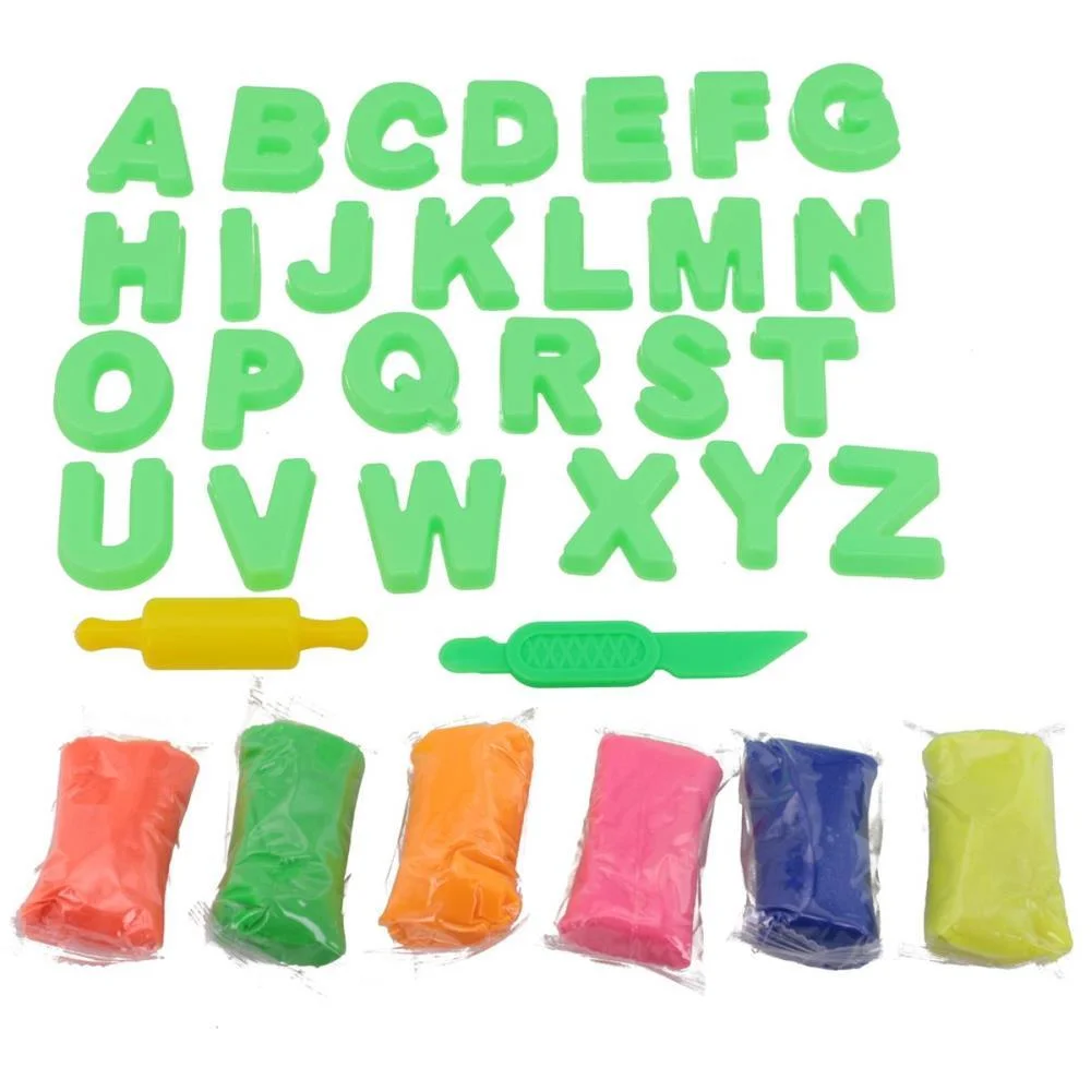 Massa Para Modelar Criativa Alfabeto 300G 34Pcs C/Moldes Magic Kids - imagem 4