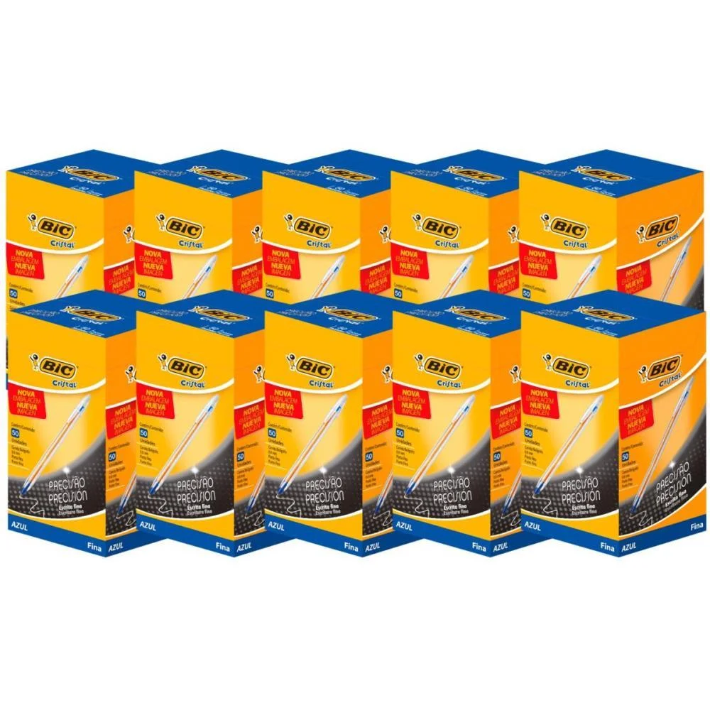 Kit Promocional Cristal Fina Azul C/50 L10P9 Bic (Kit.c/10) - imagem 3