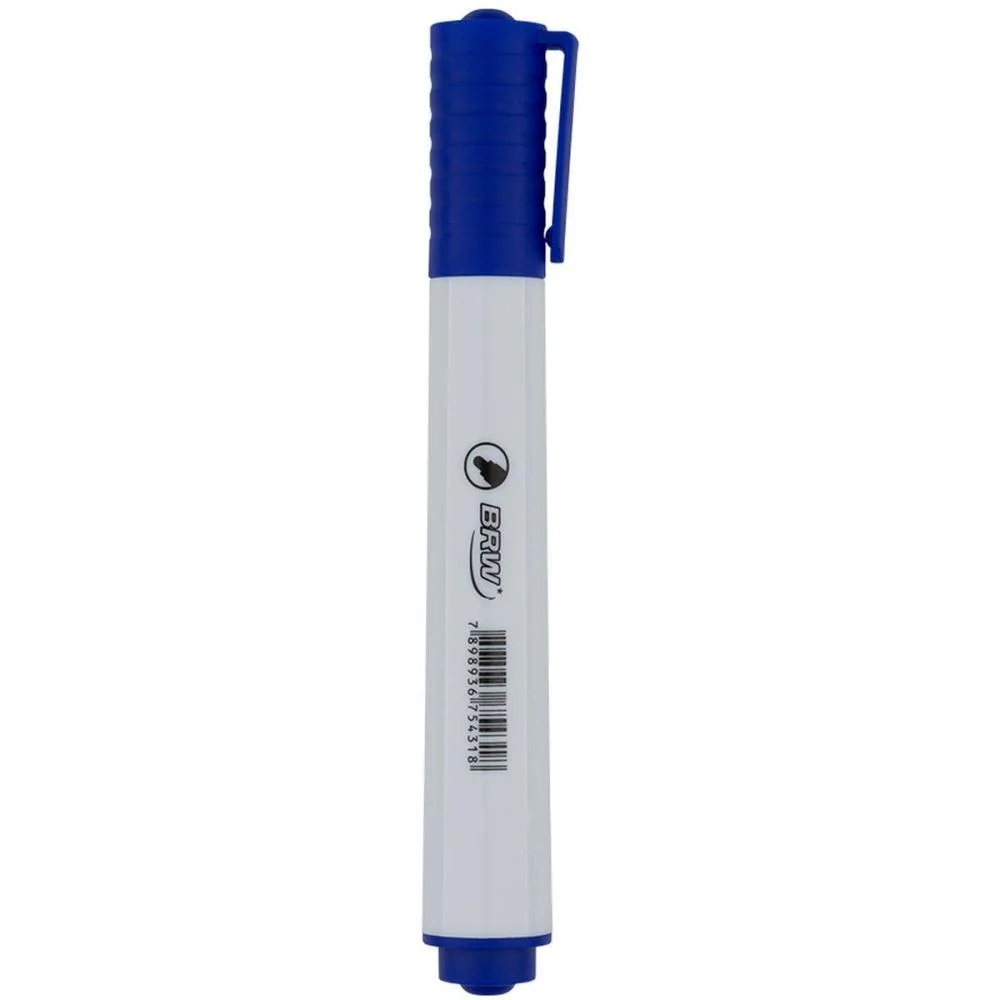 Pincel Quadro Branco Azul Brw (Cx.c/12) - imagem 4