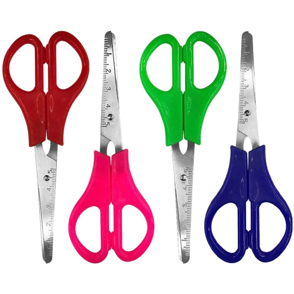 Tesoura Escolar Inox Cabo Colorido 13Cm Make+ (Cx.c/12) - imagem 2